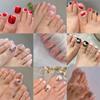 Girls Foot Nails Tips Toe Nails Full Cover Fake Toenails Short French