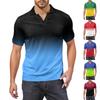 Мужская модная футболка для гольфа с коротким рукавом и V-образным вырезом