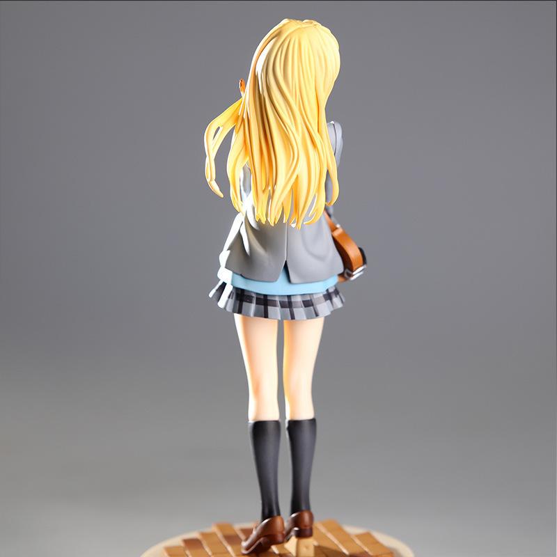 Your Lie In April Kaori Miyazono Action Figure With Violin Crossed Hands School Uniform Anime Statue Collection For Anime Fans