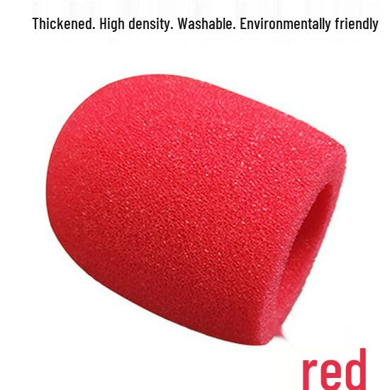 U-Shaped Thickened Microphone Sponge Cover: Reusable, Dustproof, Anti-Spray Protection for Stage, Home, and KTV Use.