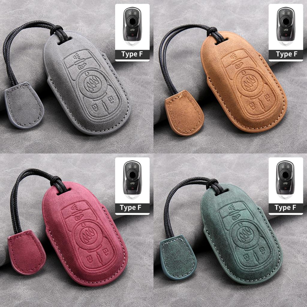 Leather Car Remote Key Case Cover Shell for Buick Verano Envision Avenir Lacrosse Regal Encore Excelle Enclave Anthem Cascada