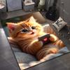Cat Looking At Phone Interesting Pattern Carpet for Bedroom Living Room Bedside Sofa Floor Mat Modern Home Decor Area Rug