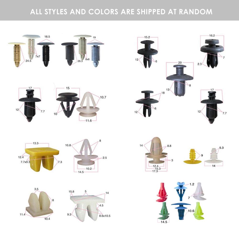 Комплект пластиковых заклепок для кузова автомобиля, комплект зажимов для литья под давлением