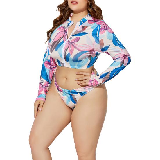 1 комплект летних бикини дышащих модных больших размеров с прозрачным принтом для женщин