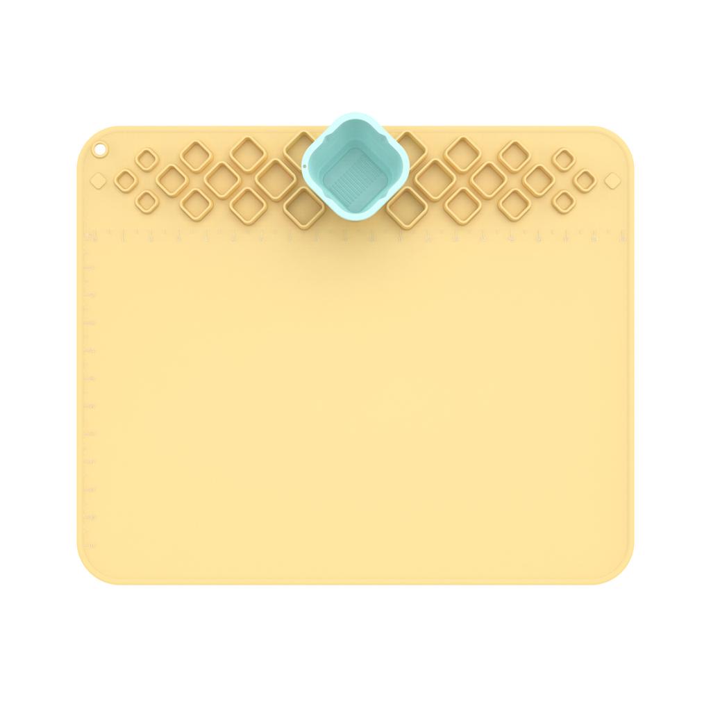 Kid Color Craft Educational Silicone Drawing Mat Washable Easy Clean Non-sticky Graffiti Reuse Pad Non Slip Painting Palette Cup