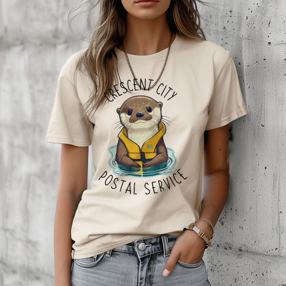 Otters Tee Women Funny Manga Tshirt Girl Graphic Harajuku Funny Clothing