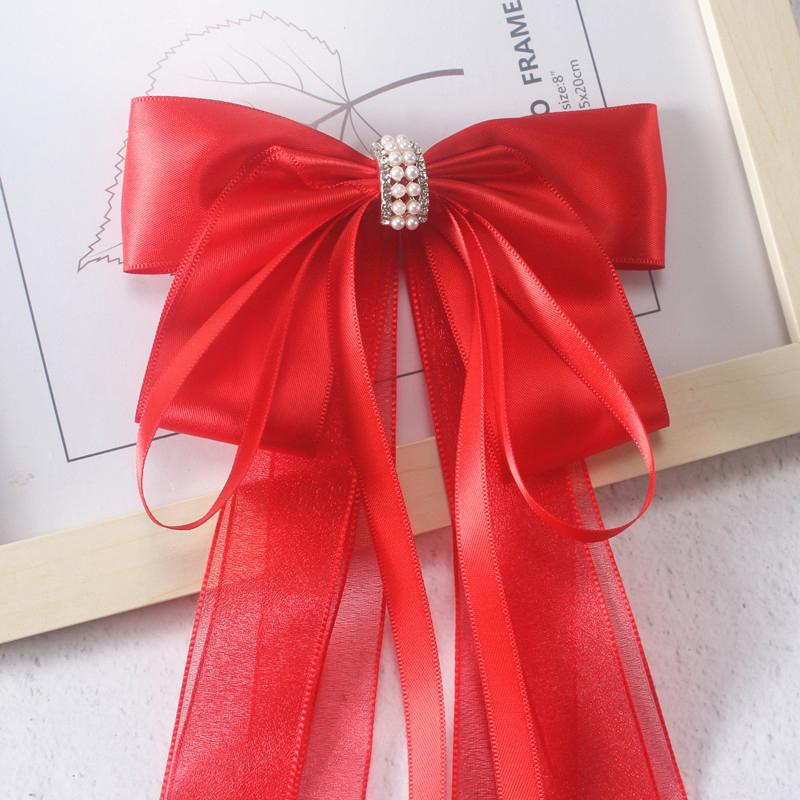 Sweet Large Bowknot Hair Clip For Women Girls Lolita Long Ribbon Solid Hairpin Cute Ponytail Hair Bands Fashion Hair Accessories