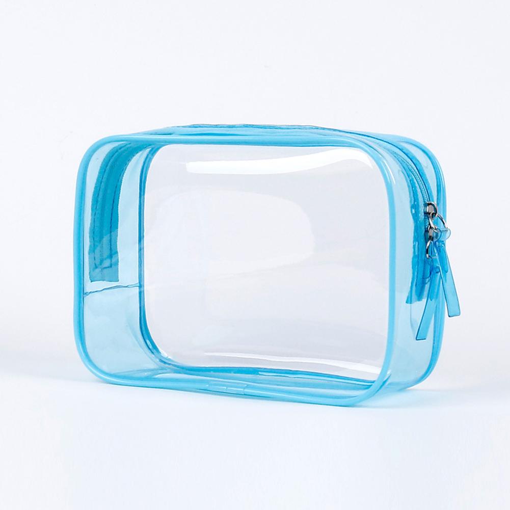 Travel Storage Bag Cosmetic Bag PVC Waterproof Transparent Cosmetic Cases Large Capacity Plastic Zipper Wash Bag