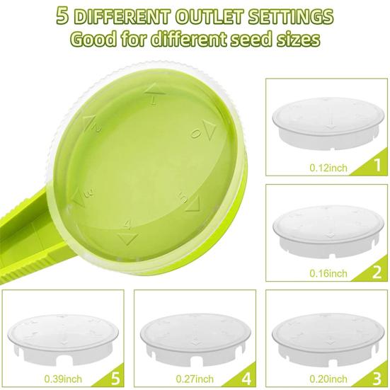 Sowing Dispenser Loose Soil 5 Gears Adjustable Non-Slip Sturdy Structure Hand Held Flower Plant Seeder Garden