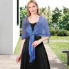 Metallic Shawl Glittery Glow Women Sparkling Wrap Tassel Bucket Design Formal Occasion Shawl Versatile Evening Shawl