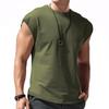 Men's Summer Solid Color Thin Section Sleeveless T-shirt Youth Round Neck Casual Loose T-shirt