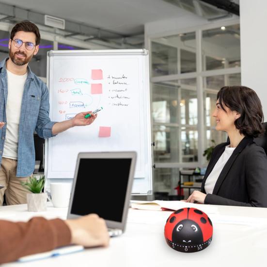 Божья коровка Механический таймер Вращающийся на 360 градусов Кухонный таймер обратного отсчета Таймер продуктивности Милый декор для стола для готовки учебы