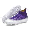Модные мужские футбольные бутсы FG/TF с нескользящей подошвой, тренировочные бутсы со шнуровкой и звездным дизайном, высокие футбольные бутсы