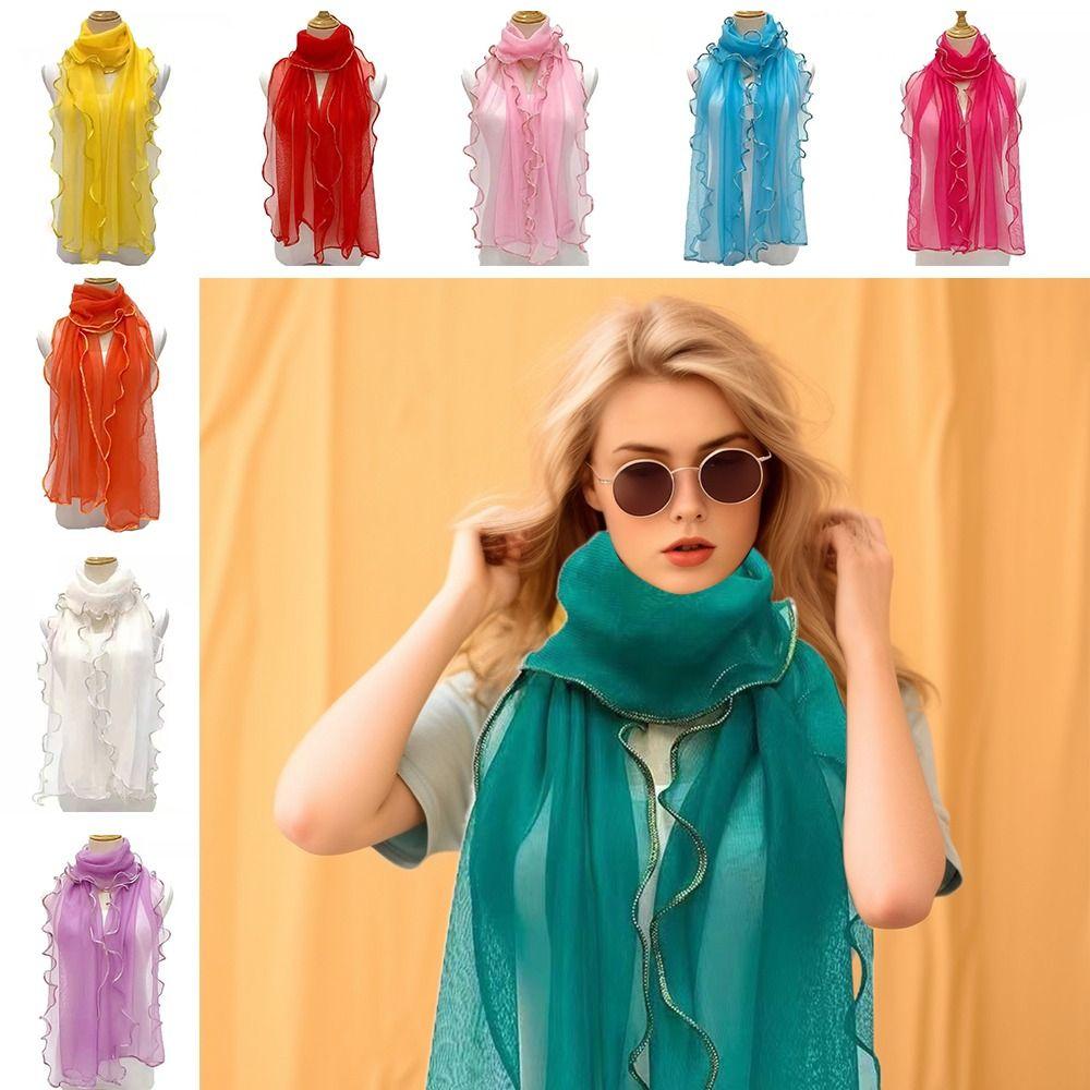 Sunscreen Head Wraps Neckerchief Headband Air Conditioner Shawl Hijab Scarf Summer