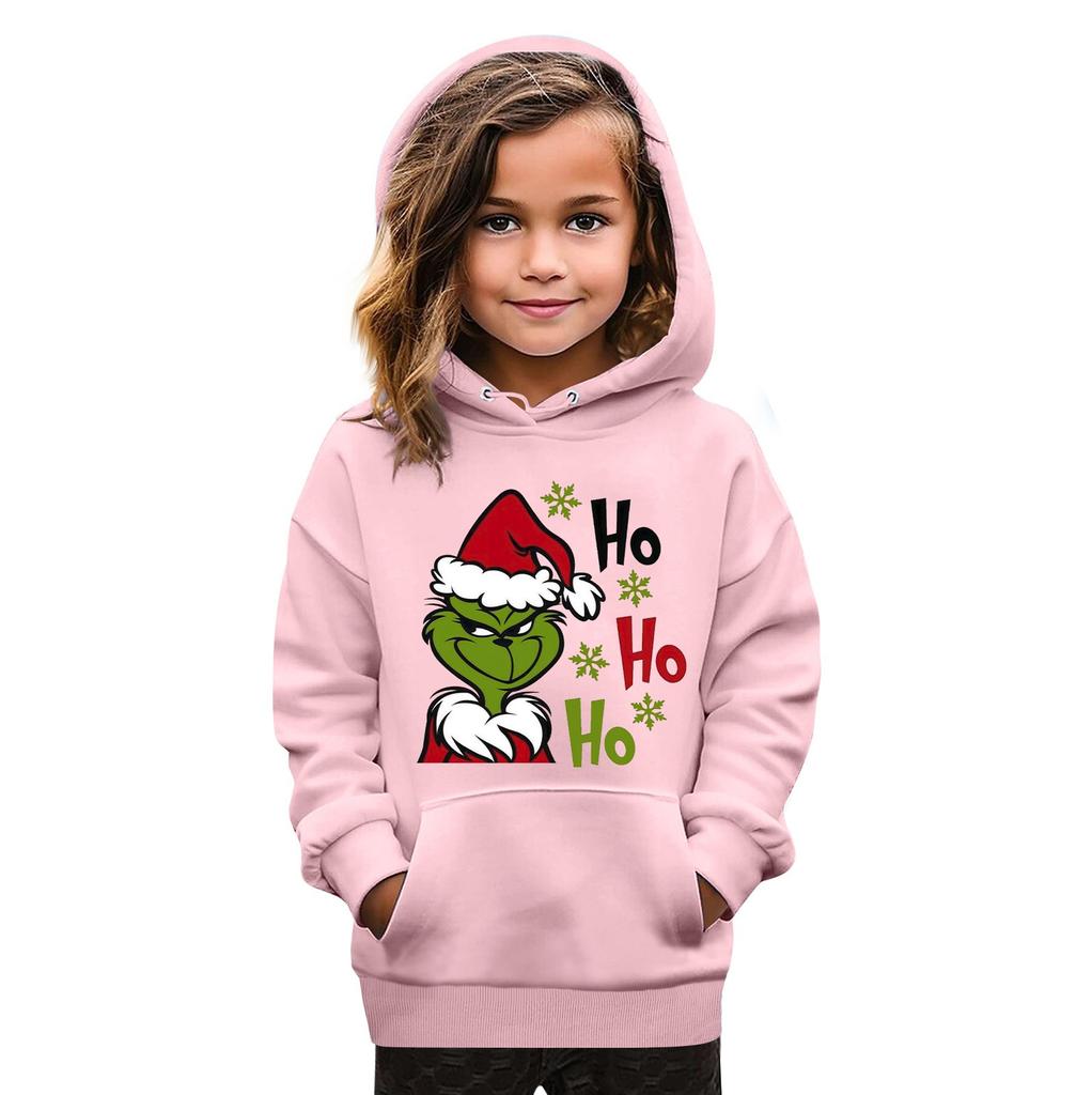 Рождественская детская толстовка с длинным рукавом, легкая повседневная толстовка с капюшоном, свободная, удобная детская толстовка