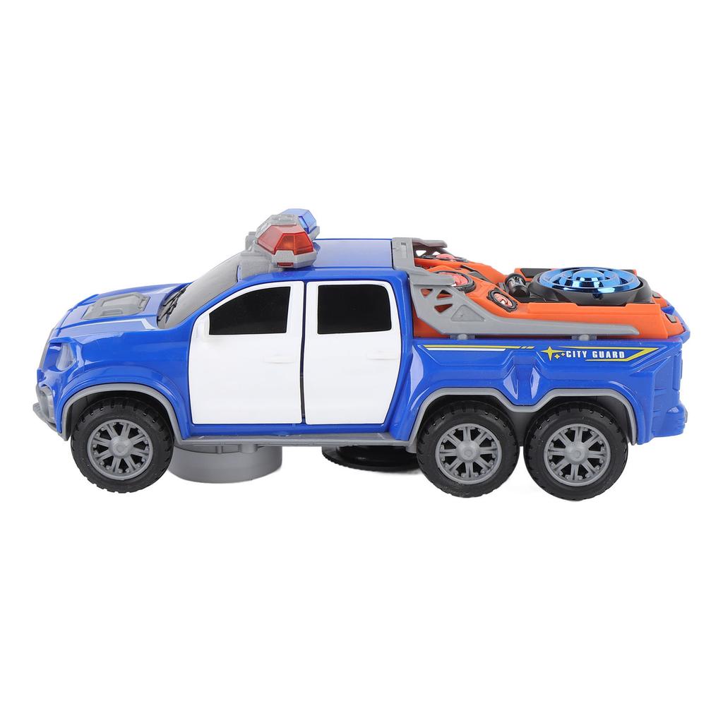 Игрушечная машина со светом и звуком, вращающаяся на 360 градусов, с автоматическим открыванием дверей, на батарейках, светящаяся машина