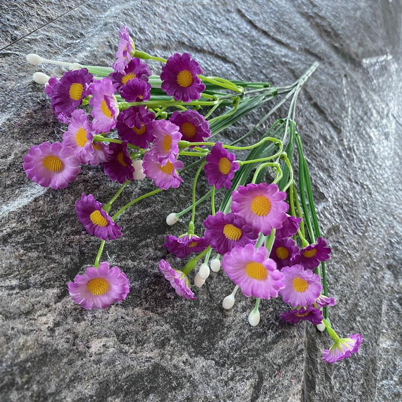 Daisy Small Silk Flower Bouquet For Wedding Decor And Home Projects Styling