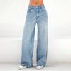 Women's Solid Color Casual Fashion Pants, Solid Color Versatile Slim Fit Jeans
