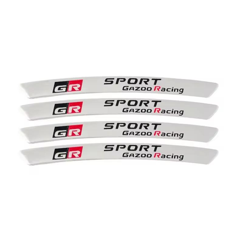 334 шт. Алюминиевые наклейки на диски с логотипом GR Sport, значок для Toyota Gazoo Racing YARiS Corolla RAV4 C-HR Camry Supra Prado