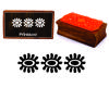 Printtoo Seamless Tribal Pattern Rectangular Wooden Rubber Stamp Block