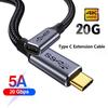 USB 3.2 Type C Удлинительный кабель USB C на Type-c Штекер-Вилка Удлинитель Кабель данных 4K PD100W Быстрая зарядка USB-C Зарядный шнур Провод