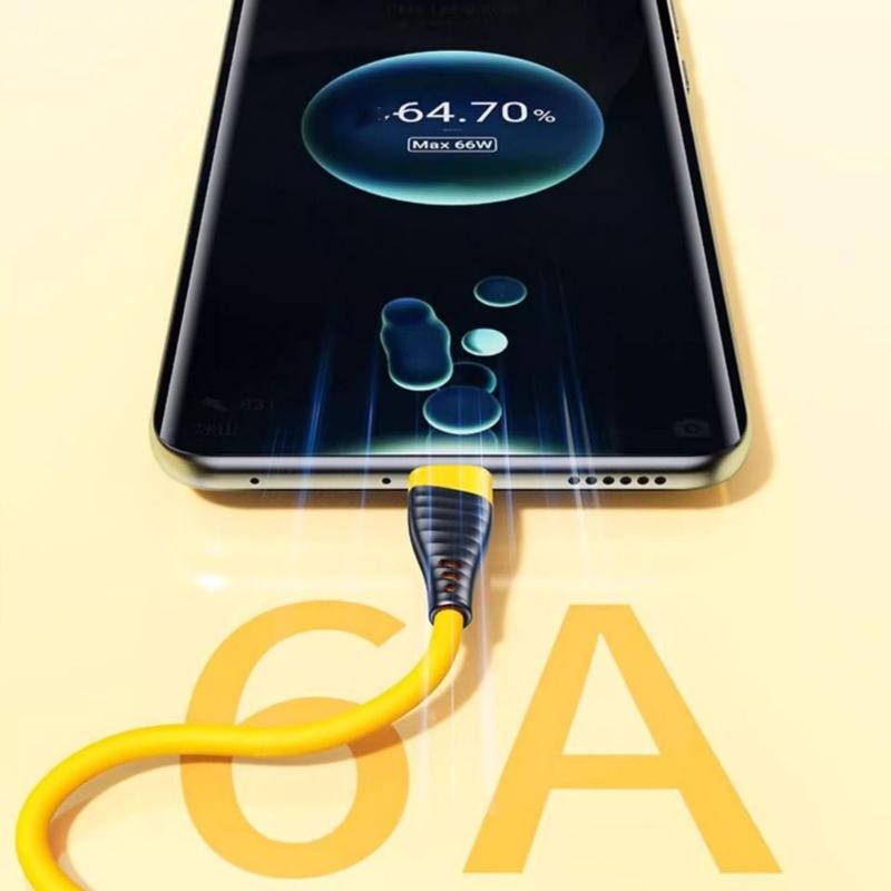 Прочный USB-C кабель 120 Вт с нейлоновой оплеткой обеспечивает быструю зарядку 6 А и синхронизацию данных. Зарядный кабель для различных устройств.