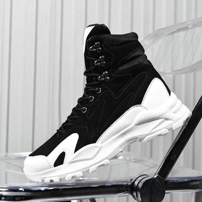 2024 Spring Man Casual Shoes Fashion Comfortable Breathable High Top Sneakers For Men Outdoor Non Slip Mens Ankle Boots Platform