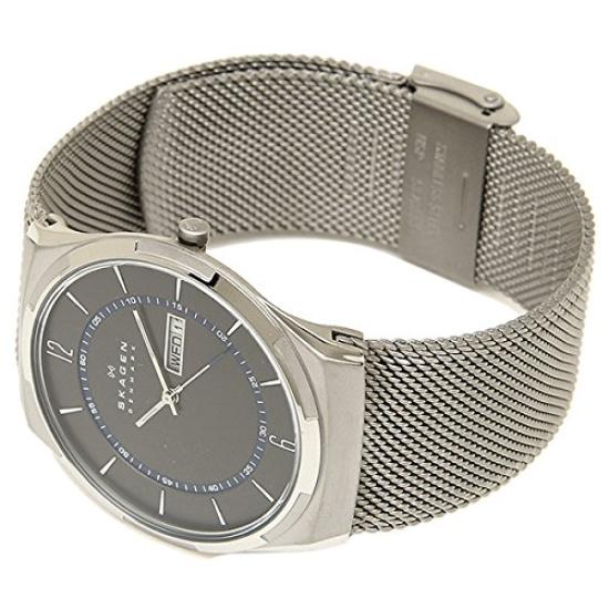 Титановые SKW6078 [Skagen] Мужские Часы, 40мм, Кварцевые, Серый/Серебристый,
