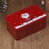 Прямоугольная рождественская жестяная коробка, пустая коробка для печенья, конфет, подарочные коробки для Санта-Клауса, банка для хранения ювелирных изделий, декор для свадебной вечеринки
