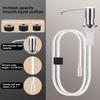 1 Set of Kitchen Sink Liquid Soap Dispenser, Extended Tube with Stainless Steel Push Head,soft Hose-equipped Soap Bottle Accessory,sink Detergent Pump