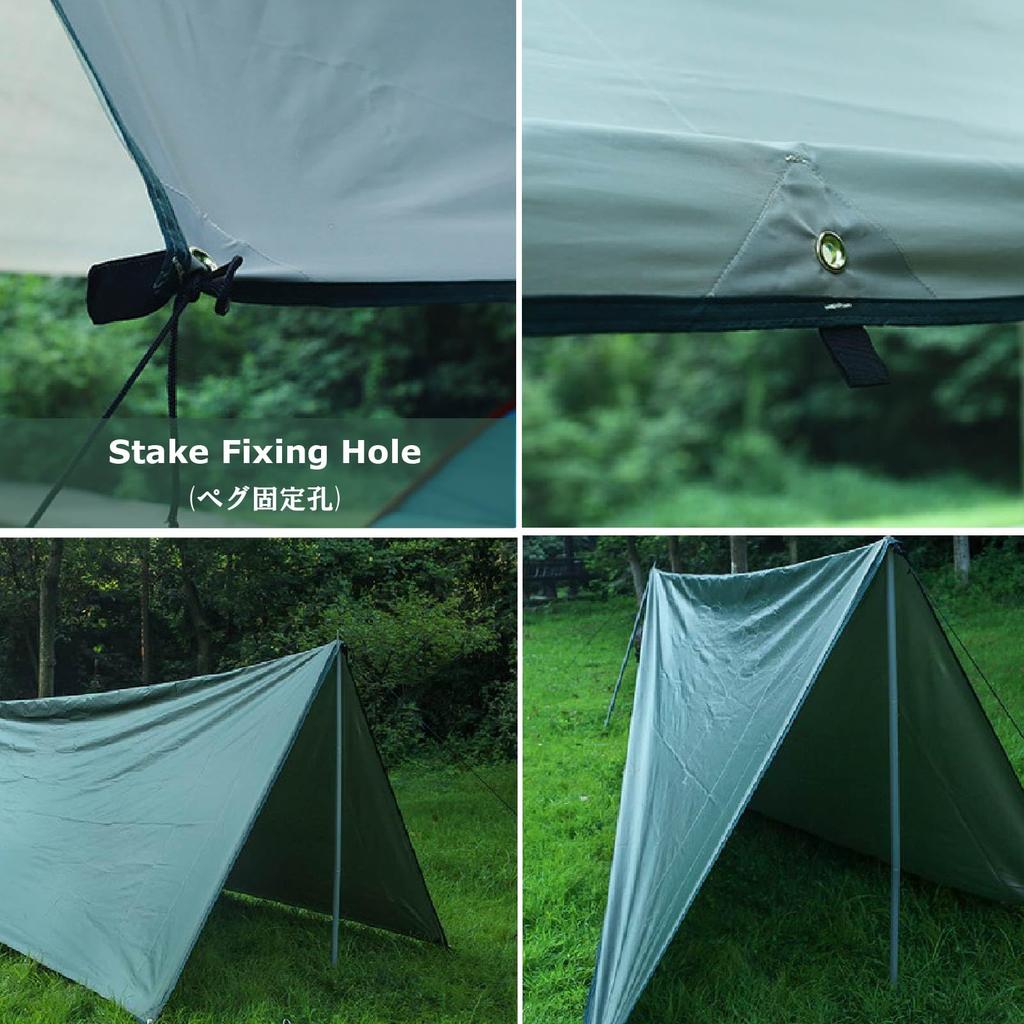 YAPJEB Водонепроницаемый кемпинговый УФ 2000 мм Водонепроницаемый солнечный тепловой УФ компактный спортивный чехол для хранения в комплекте х 5 брезент, брезент, палатка, тент, защита, сопротивление,