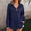 Волнистая текстура женская одежда свободного покроя спортивная куртка рубашка чистый цвет свободный