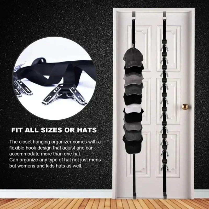 Подвесные органайзеры для шляп для спальни, шкафа, экономия места, настенная дверная полка для хранения бейсболок, фетровые держатели для хранения, крючок для шляпы
