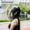 3C Двухлинзовый Электрический Шлем для Самоката с Солнцезащитным Козырьком для Мужчин и Женщин - Всесезонная Безопасность и Защита от Ветра