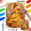 Набор для рисования в стиле ар-нуво 'Belle' Декор для домашней стены Ручная работа Подарок для ценителей элегантности DIY Масляная живопись Холст Товары для творчества