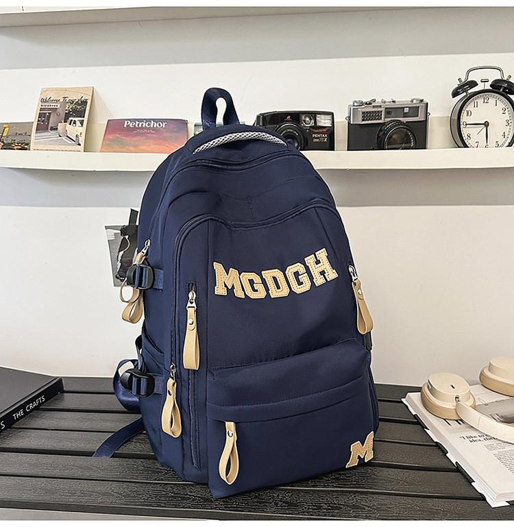Студенческий рюкзак большой вместимости с вышивкой в виде букв для повседневной школы