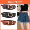 Vintage Belt Leather Women Versatile Decorative Waistband Casual Strap Jeans