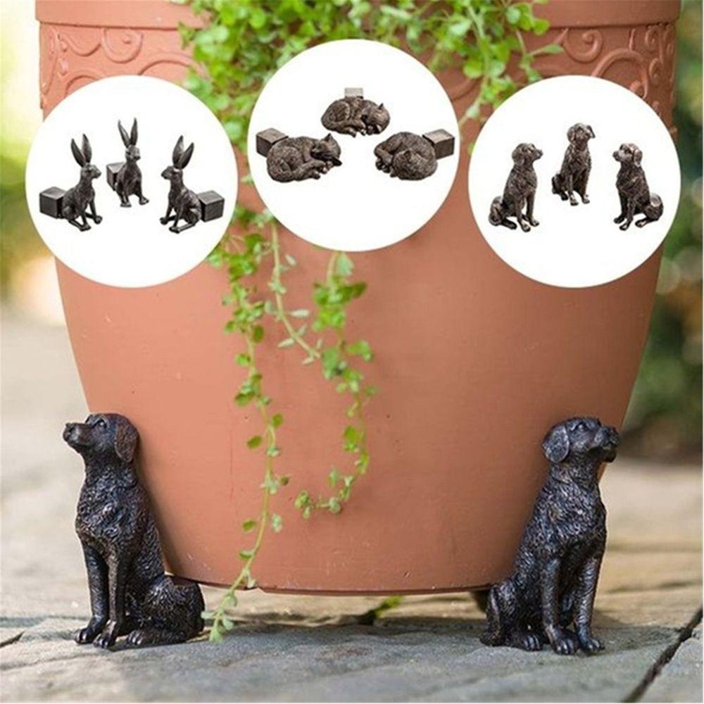 3 шт. Горячий Животное Смола Подставка для Бонсай Подставка для Растений Ножка для Растений Подставка для Цветочного Горшка