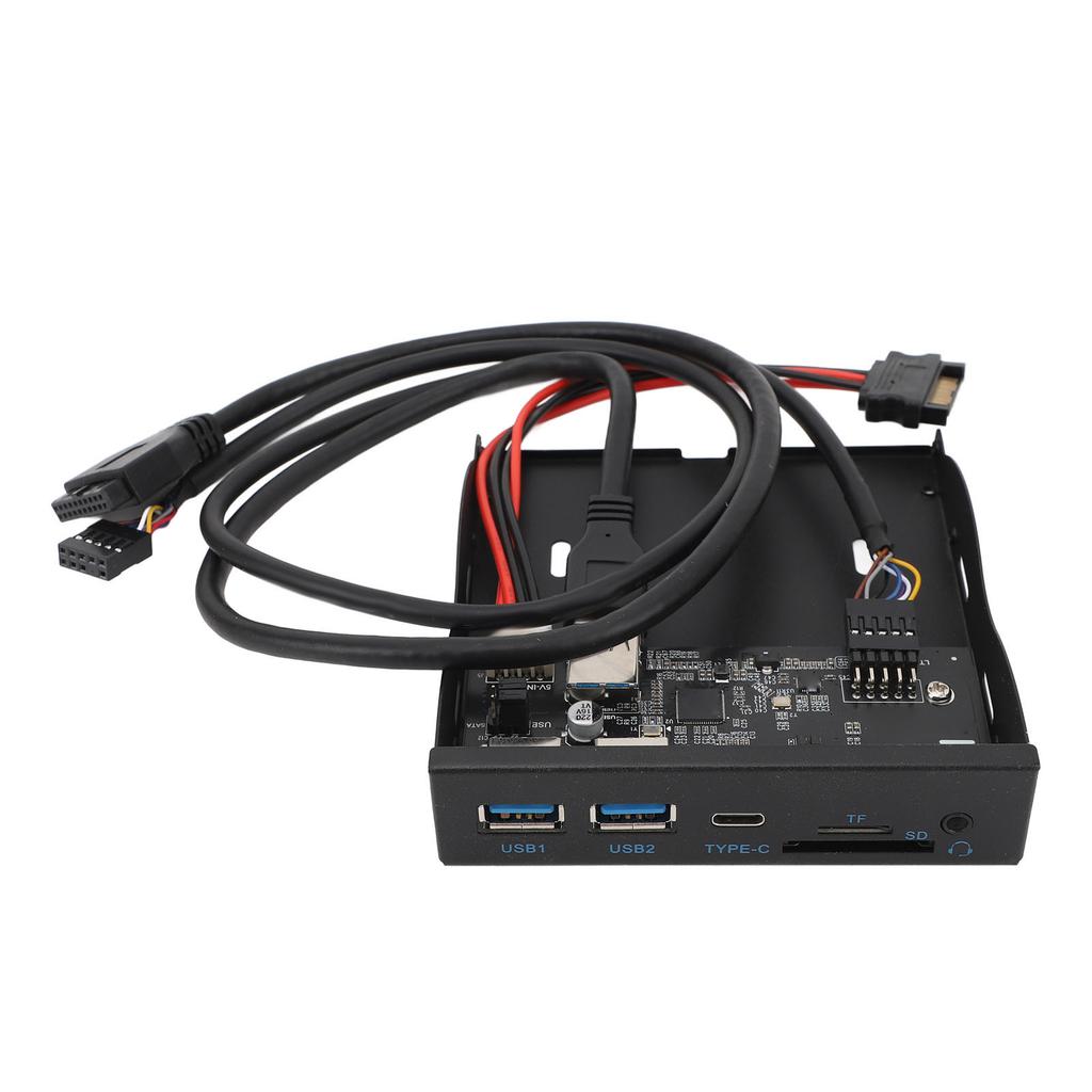 Панель для дисковода гибких дисков USB3.2 GEN1 Type C, 5 Гбит/с, Plug and Play, 3,5-дюймовая передняя панель USB3.2 19PIN для