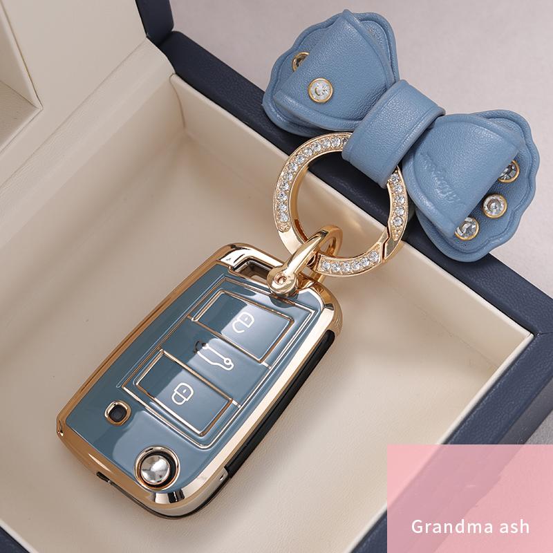 Fashion TPU Car Key Case Full Cover Fob For VW Volkswagen Golf 7 MK7 Tiguan MK2 For SEAT Ateca Leon FR 2 Ibiza For Skoda Octavia