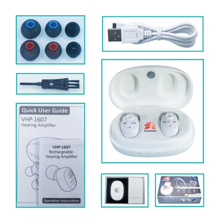 KAIXINWEI VHP-1607B DC3.7V Внутриушной слуховой аппарат Усилитель звука