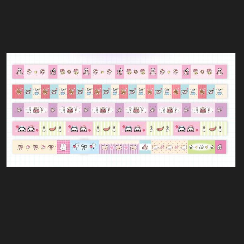 5 рулонов/лот, милая лента с сердечком для девочек, милая и крутая, для скрапбукинга, журнала, декоративные клейкие ленты, материал «сделай сам», наклейки, канцелярские принадлежности