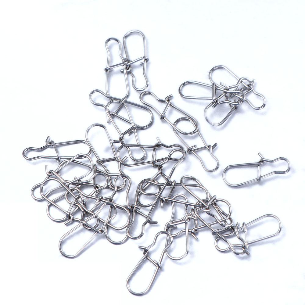 Stainless Steel Swivel Lure Connector Lock Snap Connector Swivel Connector Fishing Snaps Clips