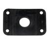 Musiclily Pro Rectangular Plastic Jack Plates for Electric Guitars, Black (Set of 2)