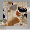2 Panels Leaf Nordic Geometric Printed Curtain Rod Pocket Window Treatment For Bedroom Office Kitchen Living Room Home Decor