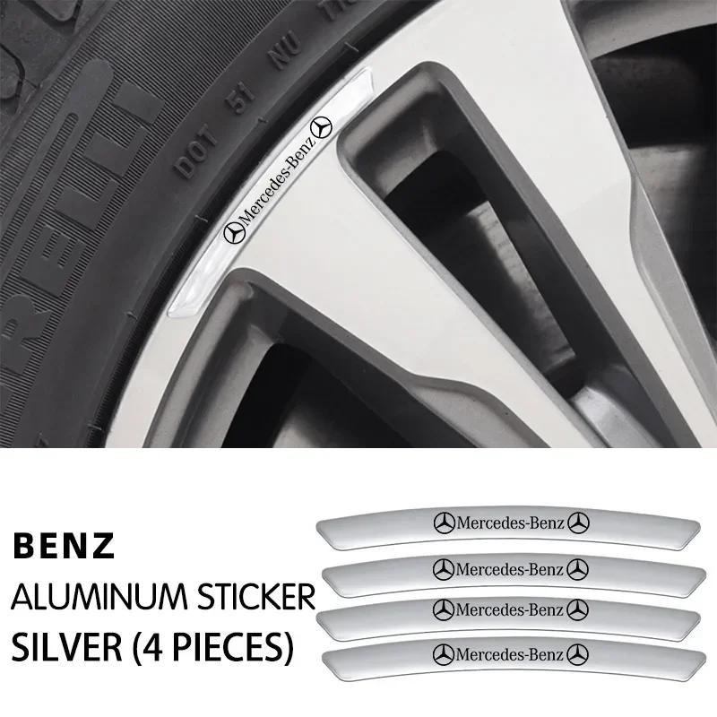 AABGT1 4Pcs Wheel Hub Stickers Wheel Rims Decoration Strips for MERCEDES BENZ W203 W204 W205 W206 W209 W210 W211 W212 W213 W176 W166