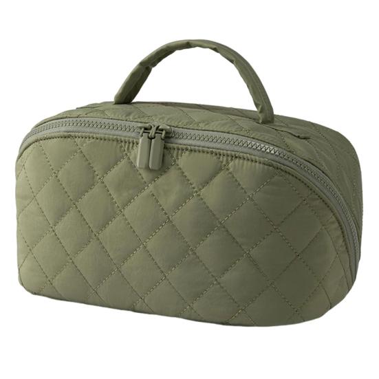 Косметичка женская пухлая стеганая органайзер с непромокаемым внутренним слоем моющаяся косметичка портативная дорожная сумка для туалетных принадлежностей