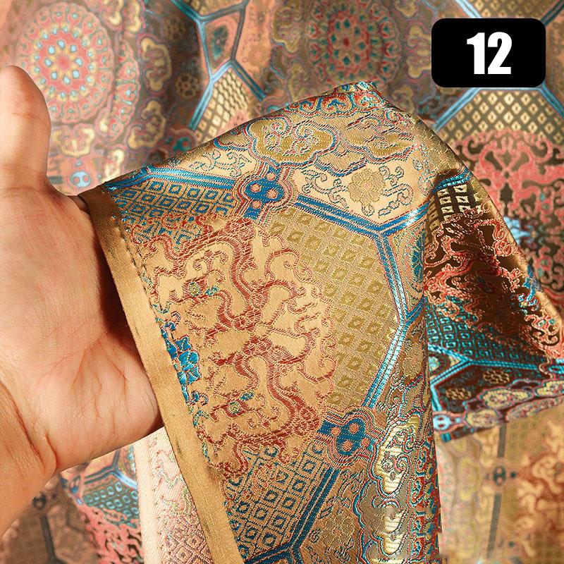 Роскошная высококачественная жаккардовая парчовая шелковая ткань для самостоятельного шитья чонсам ханьфу платье обивка одежды винтажная дизайнерская ткань