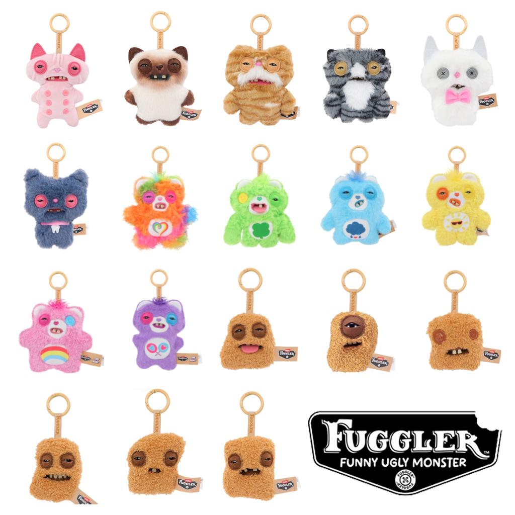 Брелок Плюшевая игрушка Fuggler Дворовый кот Заботливые медвежата Fugg Nuggets Милая кукла-украшение для сумки Игрушки Подарки на день рождения Без коробки