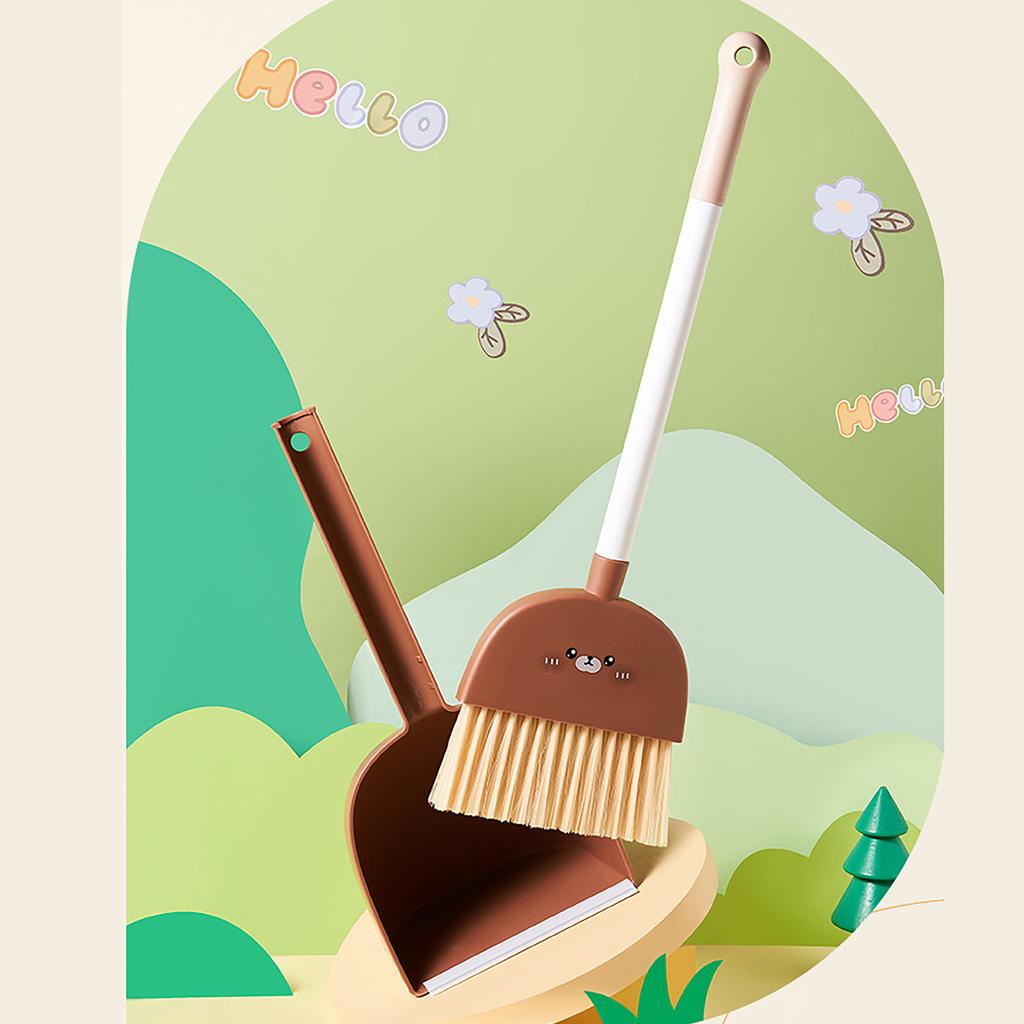 Practical Kids Cleaning Toy Set Small Brooms and Dustpan for Toddlers Ages 3 to 6 Pretend Playing Housekeeping